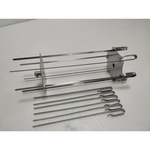 Bar barbekyu stainless steel 2 * 6 pcs untuk toko barbekyu