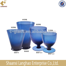 Hand Blown Blue Glass Cups