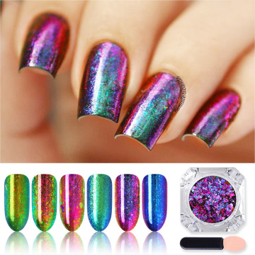 Chameleon Sequins Nail Flakes Irregular GlittersTips for Nail Decorations UV Gel Polish Powder Dust Nail Art Manicures DIY