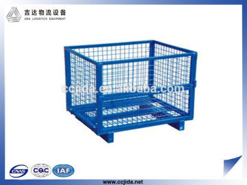 collapsible and foldable nesting wire mesh container