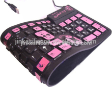 JK-10102 Cheapest Hotsell silicone rubber keyboard,wireless silicone keyboard