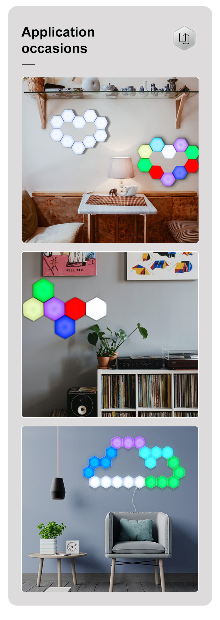 Hexagon Modular Touch Light