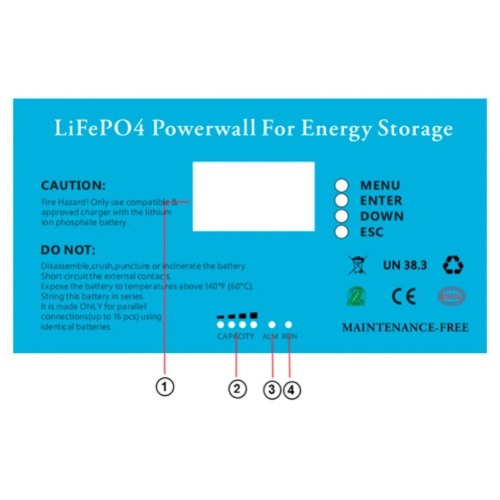 48V LiFePO4 Pîl ji bo Depoya Enerjiya Niştecîh