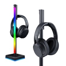 RGB LED Levitating Gaming Headphone Stand with Ambient Light and Music Sync for Gameroom