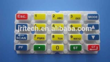 pad printed silicone keypad, pad printing silicone rubber keypad