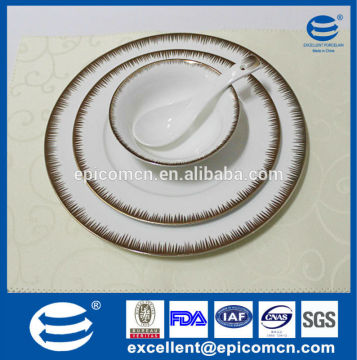new bone china dinnerware with gold border china supplier wholesale