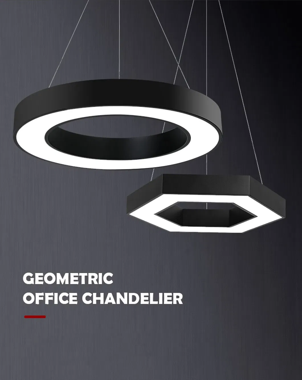 Elegant Black and White LED Chandelier for Modern Spaces