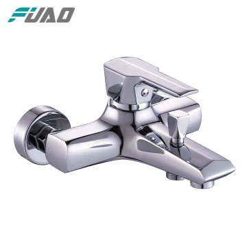FUAO Brass bathroom chromed installing a bathtub faucet