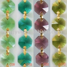 Fashion crystal glass lamp accessories pendants in crystal chains for decor
