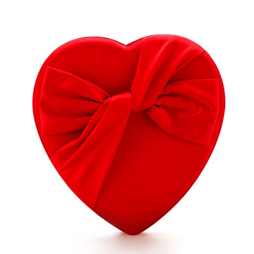 Velvet Heart Shape Chocolate Rigid Gift Box