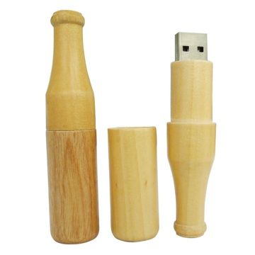 Eco-friendly LOGO Customized Wood Bottle Pendrive