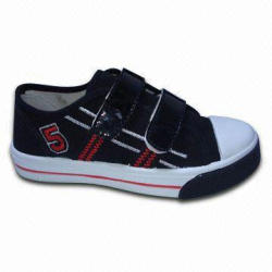 Hitam Kasut Sukan Atas Kanvas Dan Pvc Suntikan Outsole Kanak Kanak Bossgoo Com