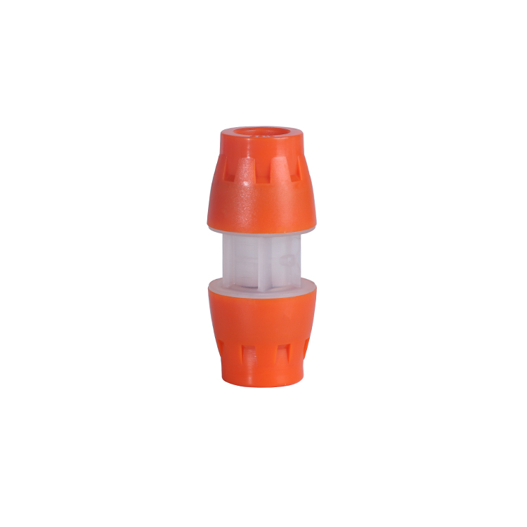 Compression fittings coupler , straight buried fittings end stop microfit connector for hdpe pipes