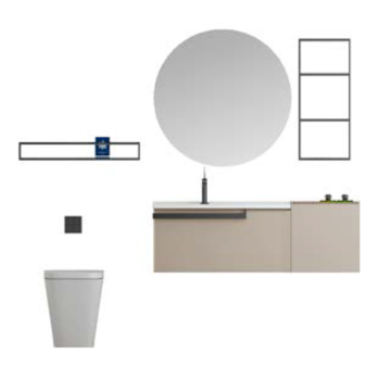 Antique Style Solid Wood Bathroom Vanity with Sinks