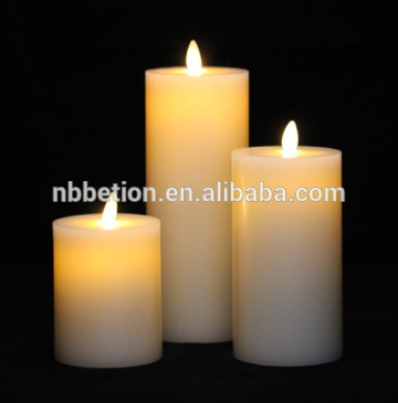 led moving wick candles real wax pillar dancing moving wick led candles set of 3 moving wilck led candles