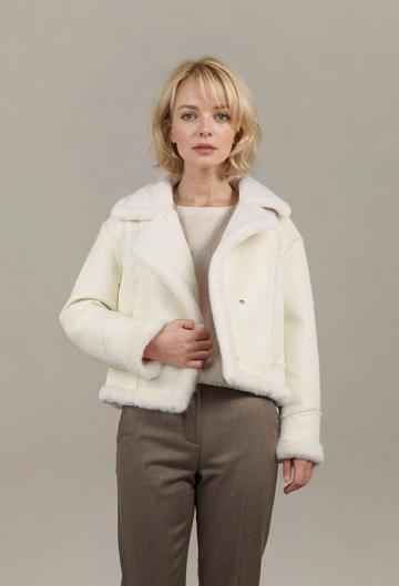 2024 Women's leather with fur jacket