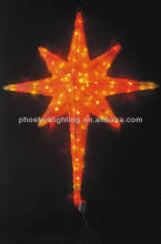 led 3D stars in christmas decorations