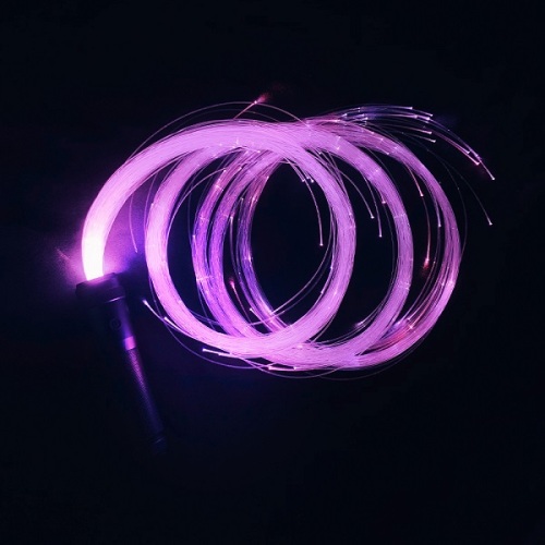 360-Grad-Rotation Multi Color Fiber Optic Peitsche
