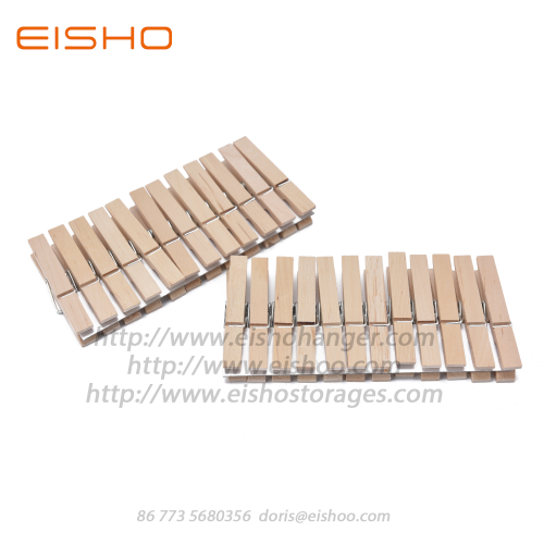 Clip di mollette in legno di betulla classica EISHO per uso domestico