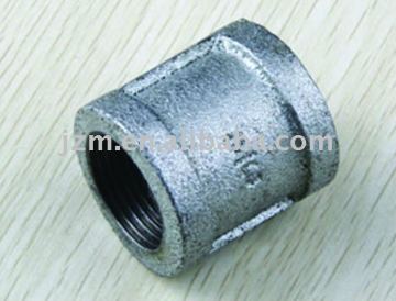 Galvanized Malleable Iron Pipe Fitting Banded Socket Equal with Ribs right hand Threads
