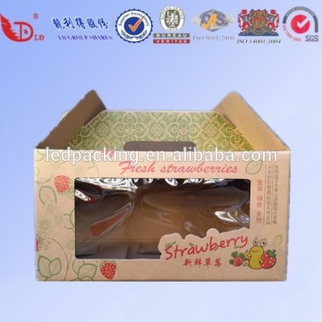 double wall strawbery box,hangling strawbery packaging box