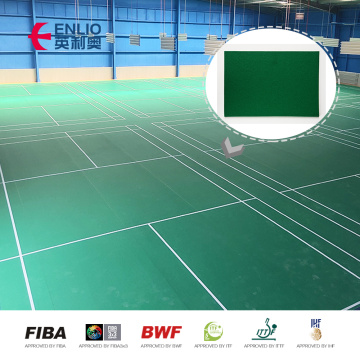 Tikar lantai gelanggang badminton dalaman Enlio Borong