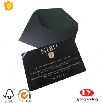 Black card wallet paper envelope card holder