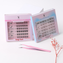 Cluster Lashes Pre-Bond Press-On DIY Eyelashes - Long Lasting Band Press-on Segment Lash No Glue Needed