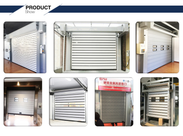 High speed spiral sectional door metal door