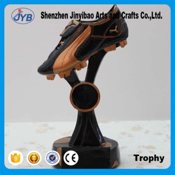 Cheap plastic trophy custom football trophy football shoe awards