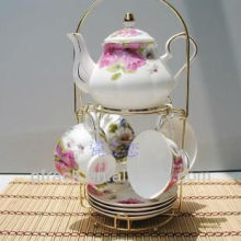 Vintage metal wire stand cup holder rack