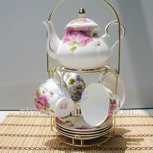 Vintage metal wire stand cup holder rack