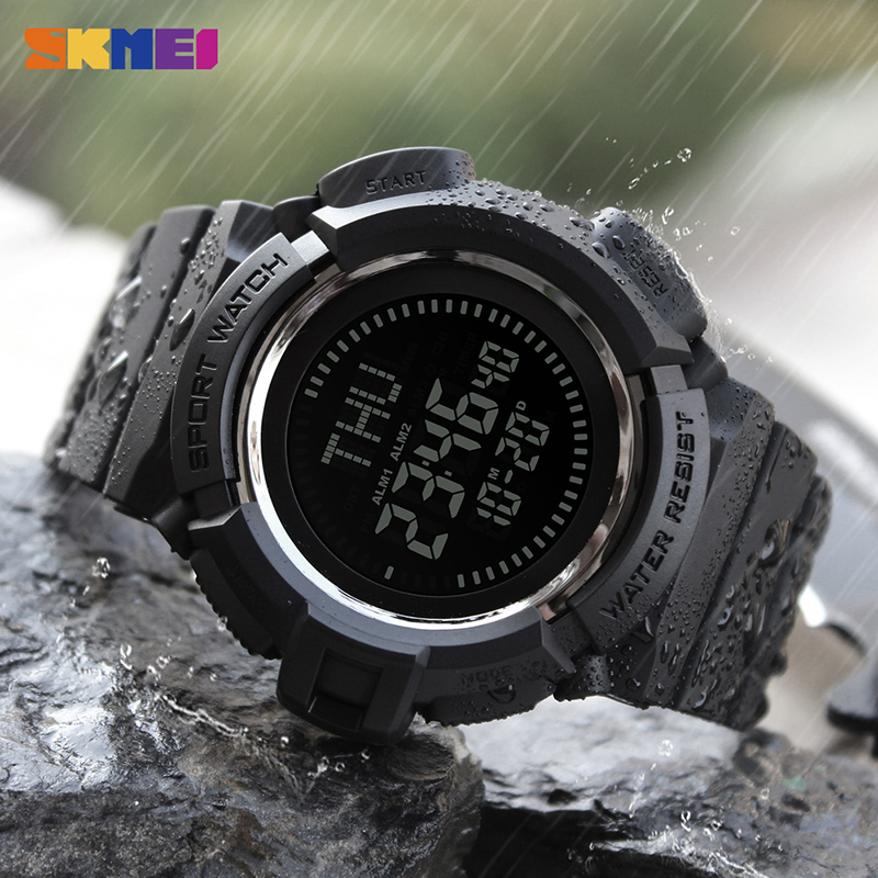 SKMEI 1300 Men Digital Wristwatch Fashion Outdoor Waterproof Sport Watch With Compass