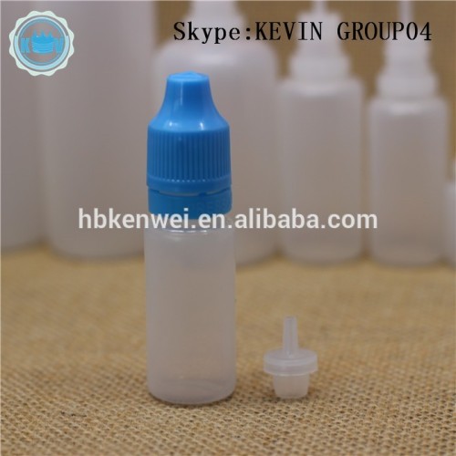 Fast shipping 10mL PE Plastic Bottle,Child Resistant Tamper Evident Dropper bottle for e vape oil