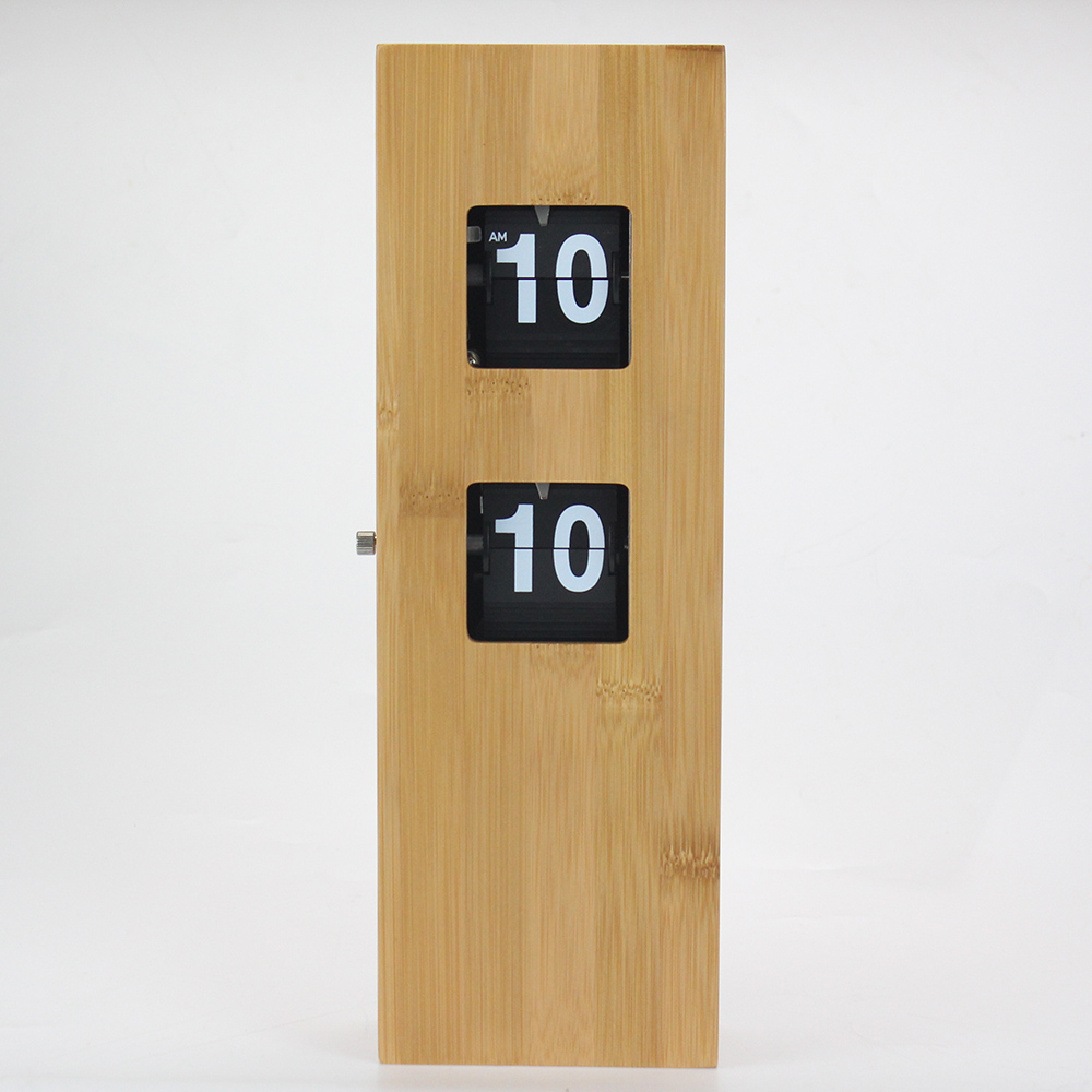 Cuboid Wooden Flip Clock