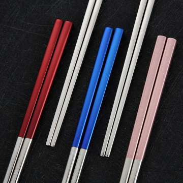 stainless hotel restaurant gift box chopsticks set