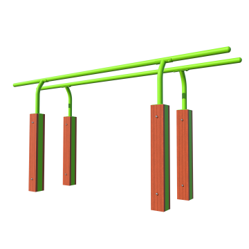 Stylish Plastic Wood Parallel Bars for Outdoor Use