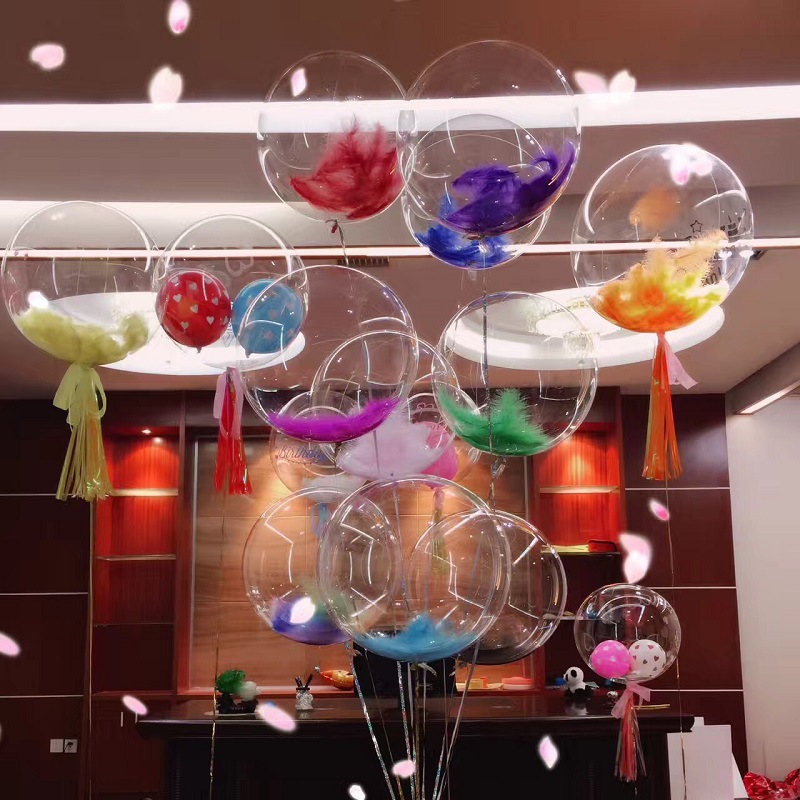 Bobo Balloons Hot Selling 12 18 20 24 36 Inch Stretchable Transparent Clear Round Bobo Plastic Bubble Balloon For Party Decor