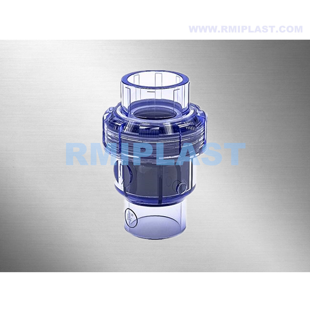 Clear PVC Ball Check Valve One Union