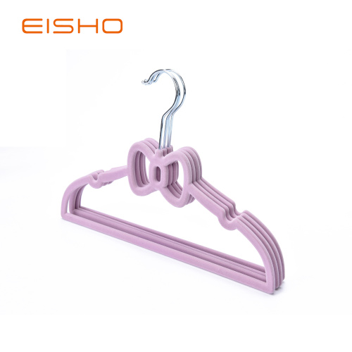 EISHO Pink Butterfly Velvet Flocked Hanger