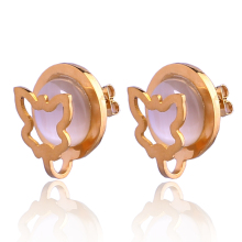 Fashionable hot sale wedding gift cat shaped birthstone stud earrings
