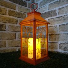 Big Xmas Red Hope Joy Peace Lantern