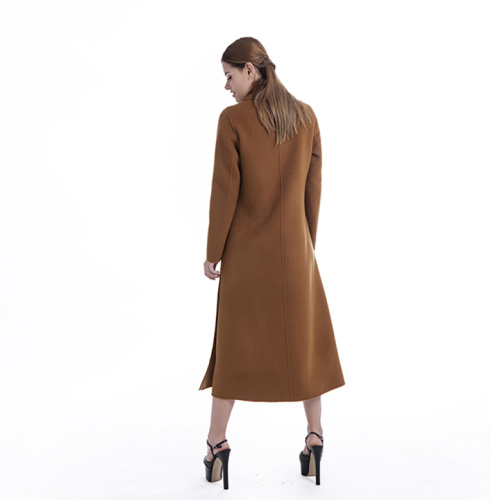 Fashion women's classic cashmere wool blended overcoat