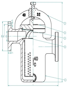 JIS F 7209 Cast Iron Material Oil Strainer