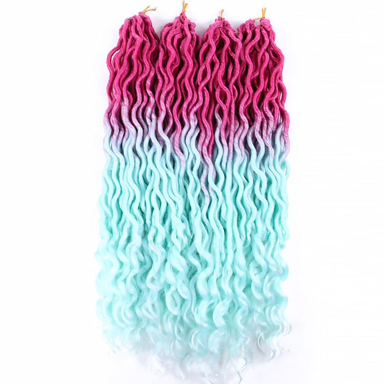 Julianna 18 36 Inch Straight Realistic Gypsy Faux Locs Crochet Hair Chemical Fiber Synthetic Wave Gypsy Locs Hair Extension