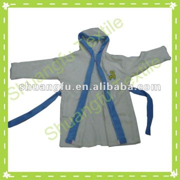 terry cotton hooded children bathrobe