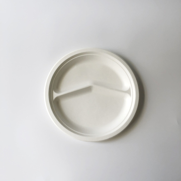 10 inch 2 div bagasse plate Φ260mm