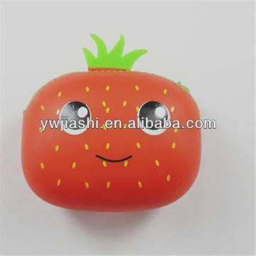 lovely strawberry Silicon pochi bags, kids Silicon Coin Purse