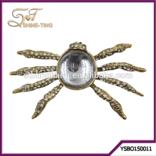 Exaggerated jewelry big spider shape brooch exaggerated spider brooch with big rhinestone