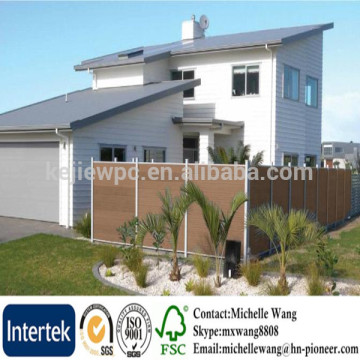 Easy install top quality Wood plastic garden fence composite, wood plastic composite fence panels